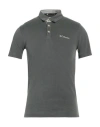 Columbia Man Polo Shirt Lead Size S Modal, Polyester, Cotton In Grey