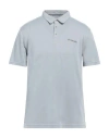 Columbia Man Polo Shirt Light Grey Size S Modal, Polyester, Cotton In Grey