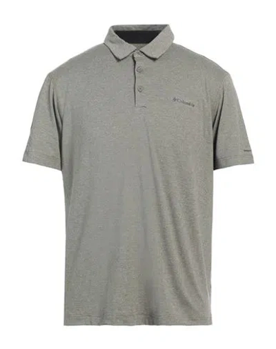 Columbia Man Polo Shirt Sage Green Size Xl Polyester, Elastane