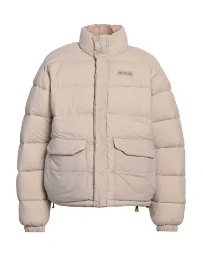 Columbia Man Puffer Beige Size S Nylon