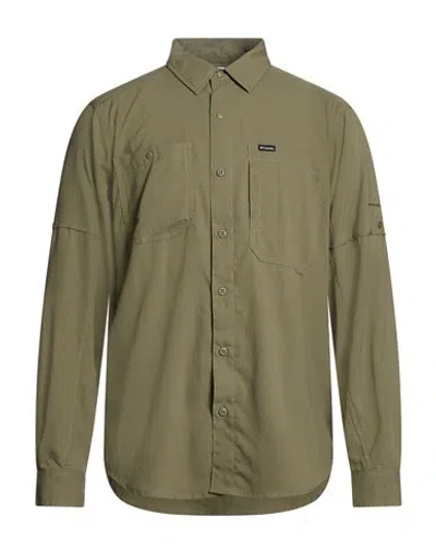 Columbia Man Shirt Military Green Size Xxl Recycled Polyester
