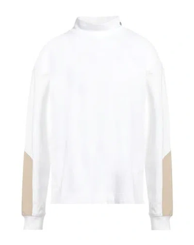 Columbia Man Sweatshirt White Size S Cotton, Polyester, Nylon, Elastane