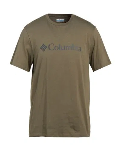 Columbia Man T-shirt Military Green Size M Organic Cotton