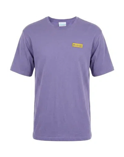 Columbia Man T-shirt Purple Size M Cotton In Multi