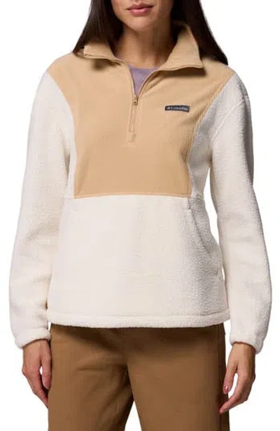 Columbia Maple Garden Half Zip Fleece Jacket In White