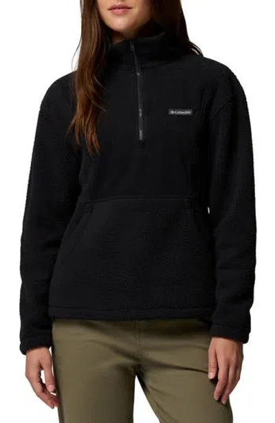 Columbia Maple Garden Half Zip Fleece Jacket In Black