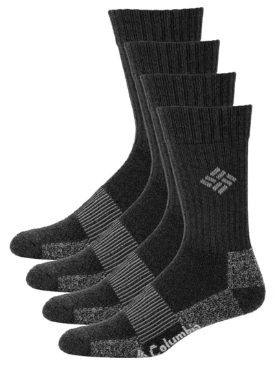 Columbia Men's 4-pack Logo Crew Socks In Black