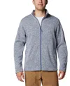 Columbia Men's Alto Pass Textured Knit Sweater Fleece Zip-front Jacket In Dark Mount