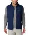 Columbia Men's Ascender Full-zip Soft Shell Vest In Collegiate Navy