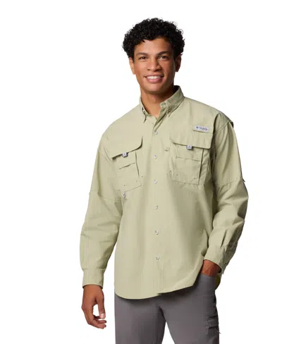 Columbia Men's Bahama Ii Long Sleeve Shirt In Smokey Sag