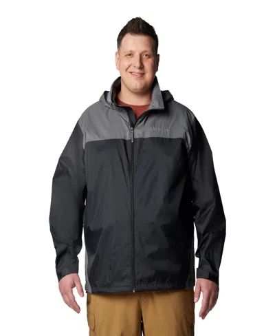 Columbia Men's Big & Tall Glennaker Lake Ii Rain Jacket In Black,city Grey