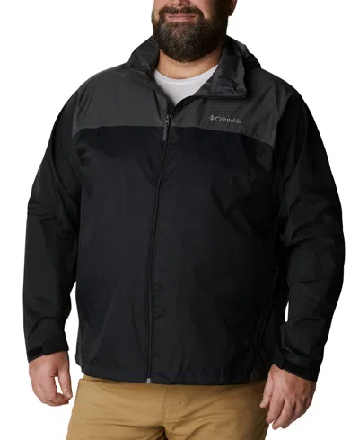 Columbia Men's Big & Tall Glennaker Lake Rain Jacket In Black,grill