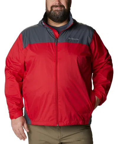 Columbia Men's Big & Tall Glennaker Lake Rain Jacket In Mountain Red,graphite