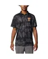 Columbia Men's Black Tennessee Volunteers Pfg Super Terminal Tackle Omni-shade Bangalows Polo In Black