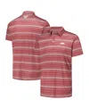 Columbia Men's Cardinal Arkansas Razorbacks Pfg Super Terminal Tackle Omni-shade Stripe Polo Shirt In Cardinal