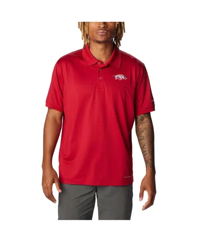 Columbia Men's Cardinal Arkansas Razorbacks Tamiami Omni-wick Polo Shirt In Red