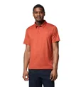Columbia Men's Carter Short Sleeve Performance Crest Polo In Brown