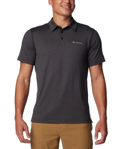 Columbia Men's Carter Short Sleeve Performance Crest Polo In Black
