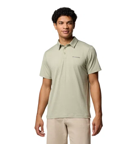 Columbia Men's Carter Short Sleeve Performance Crest Polo In Safari