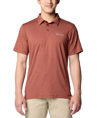 Columbia Men's Carter Short Sleeve Performance Crest Polo In Spice