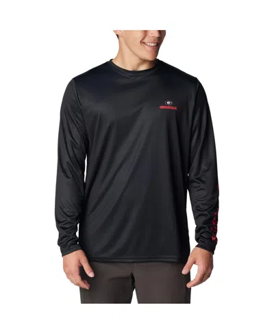 Columbia Men's  Black Georgia Bulldogs Terminal Shot Omni-shade Long Sleeve T-shirt