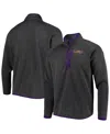 Columbia Men's  Charcoal Lsu Tigers Canyon Point Omni-shield Raglan Half-zip Top In Charcoal
