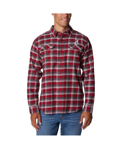Columbia Men's  Crimson Alabama Crimson Tide Flare Gun Flannel Long Sleeve Shirt
