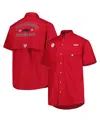 Columbia Men's  Crimson Oklahoma Sooners Bonehead Button-up Shirt In Crimson