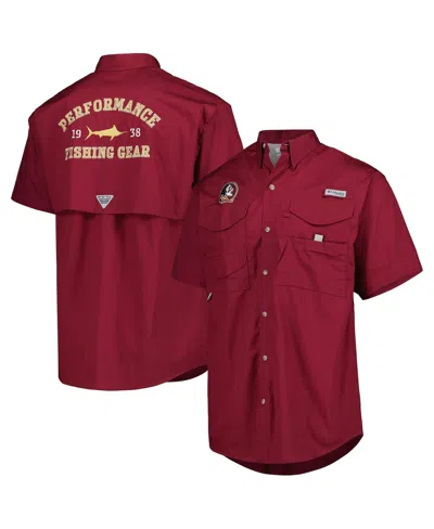 Columbia Men's  Garnet Florida State Seminoles Bonehead Button-up Shirt
