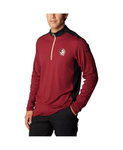 Columbia Men's  Garnet Florida State Seminoles Tech Trail Omni-shade Quarter-zip Top