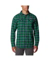 Columbia Men's  Green Notre Dame Fighting Irish Flare Gun Flannel Long Sleeve Shirt In Green