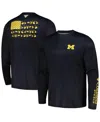 Columbia Men's  Navy Michigan Wolverines Terminal Shot Omni-shade Long Sleeve T-shirt In Navy