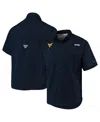 Columbia Men's  Navy West Virginia Mountaineers Pfg Tamiami Omni-shade Button-down Shirt In Navy