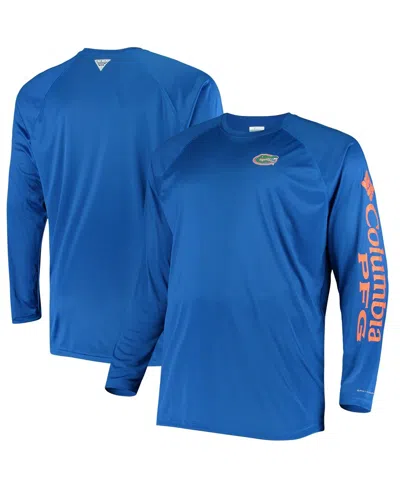 Columbia Men's  Royal Florida Gators Big And Tall Terminal Tackle Long Sleeve Omni-shade T-shirt