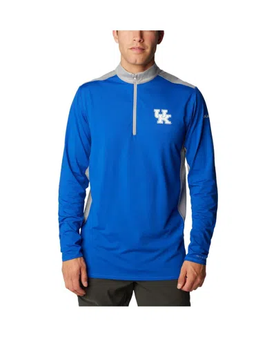 Columbia Men's  Royal Kentucky Wildcats Tech Trail Omni-shade Quarter-zip Jacket