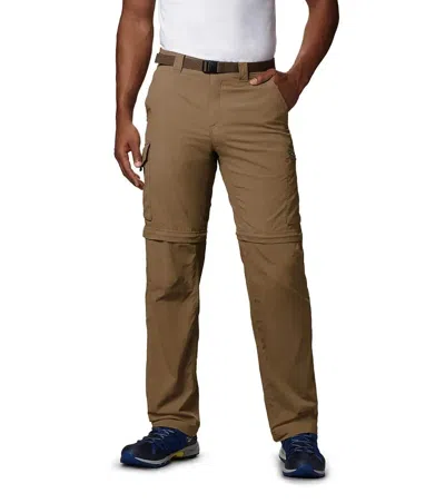 Columbia Men's  Silver Ridge Pants Brown Omni-shade Convertible Hiking Jzz530
