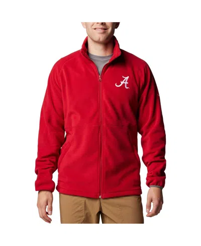 Columbia Men's Crimson Alabama Crimson Tide Flanker Iv Fleece Raglan Full-zip Jacket