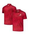 Columbia Men's Crimson Alabama Crimson Tide Pfg Super Terminal Tackle Omni-shade Bangalow's Polo Shirt In Red