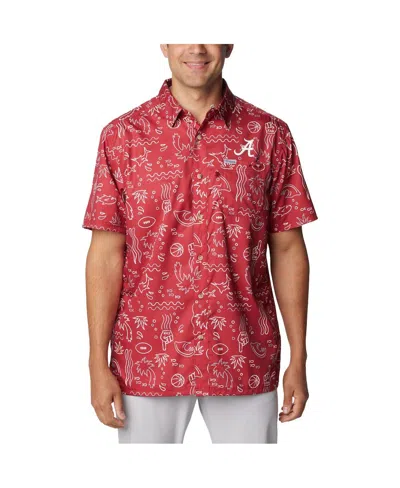 Columbia Men's Crimson Alabama Crimson Tide Super Slack Tide Omni-wick Button-up Shirt