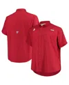 Columbia Men's Crimson Oklahoma Sooners Big Tall Tamiami Omni-shade Button-down Shirt In Crimson