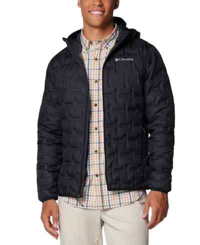 Columbia Men's Delta Ridge Ii Down Zip-front Hooded Jacket In Black
