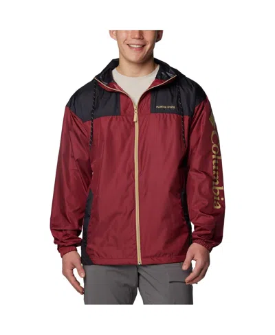 Columbia Men's Garnet Florida State Seminoles Flash Challenger Ii Omni-shade Full-zip Hoodie Windbreaker Jack