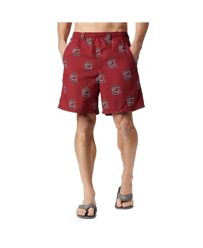 Columbia Men's Garnet South Carolina Gamecocks Backcast Iii Printed Shorts In Burgundy