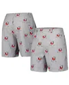 Columbia Gray Georgia Bulldogs Backcast Iii Printed Short In Gray