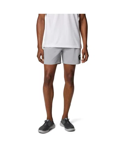 Columbia Men's Gray Michigan State Spartans Pfg Terminal Roamer Omni-shade Stretch Shorts In White