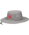 Columbia Men's Gray Nebraska Huskers Bora Bora Iii Omni-shade Booney Hat In Gray