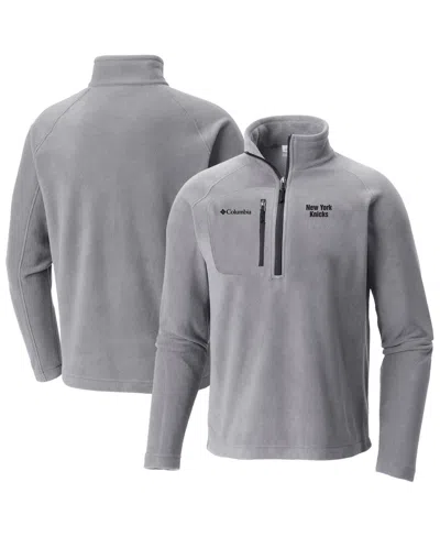 Columbia Men's Gray New York Knicks Fast Trek Iii Half-zip Fleece Pullover Sweatshirt