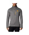 Columbia Men's Gray Tennessee Volunteers Park View Grid Fleece Omni-wick Half-zip Jacket In Gray