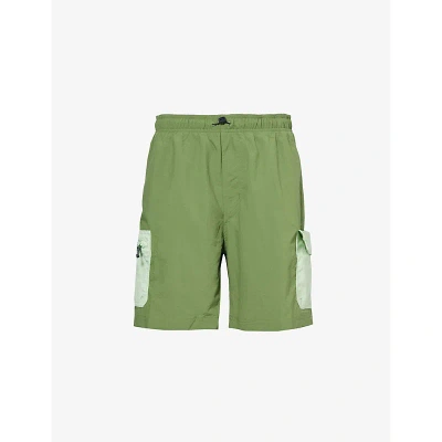 Columbia Mens Green Summer Dry Drawstring-waist Shell Shorts