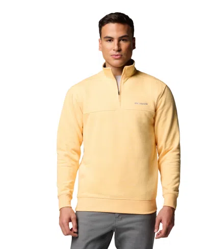Columbia Men's Hart Mountain Ii Quarter-zip Fleece Sweatshirt In Yellow